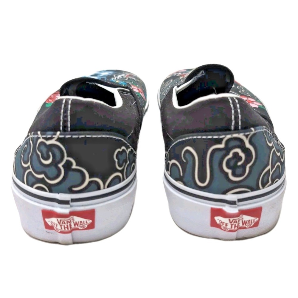 Vans Classic Skate Shoes Tattoo Tiger Mens 11.5 Womens 13 Black Slip-On Low Top - Picture 3 of 12